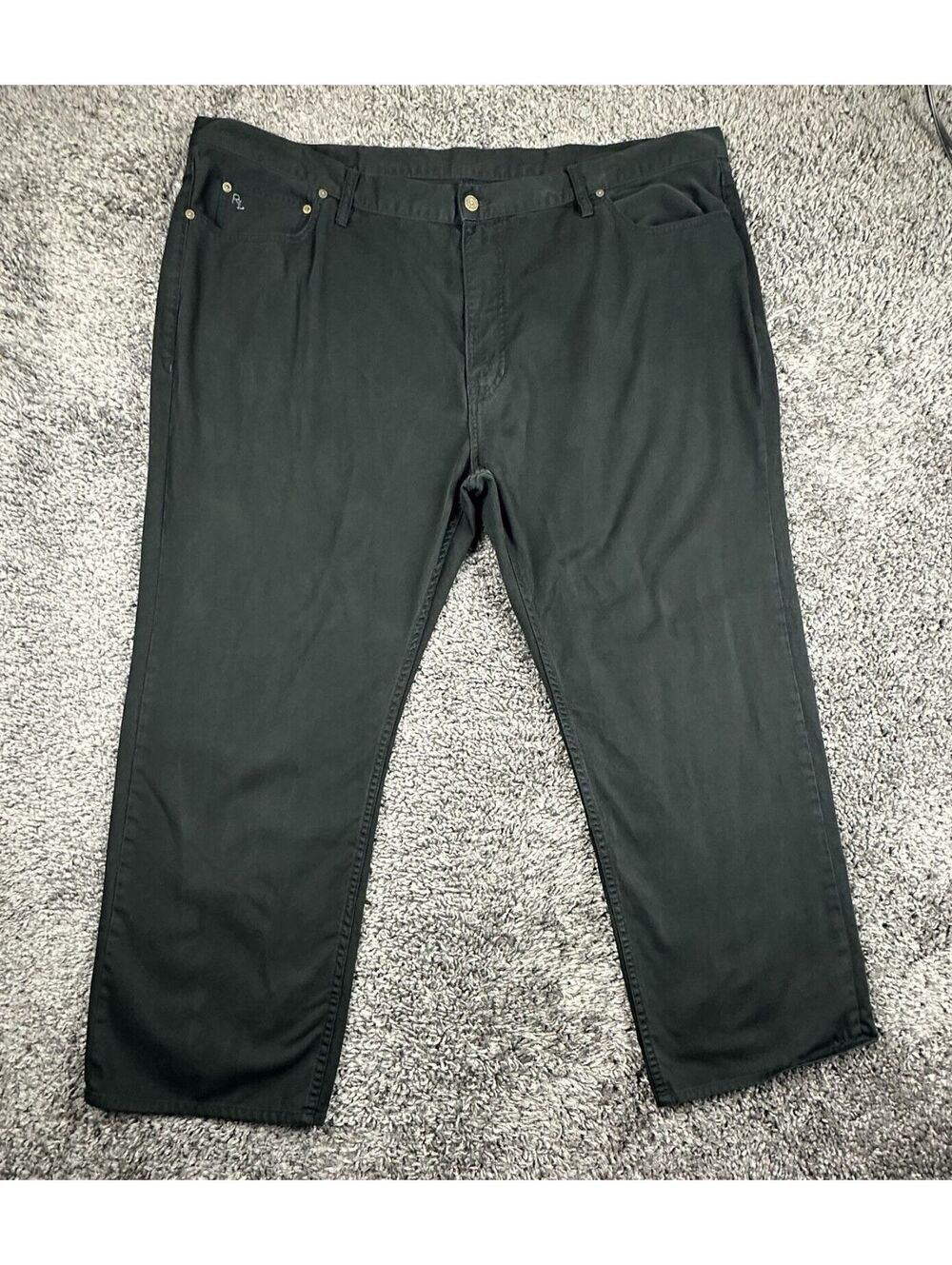 Polo Ralph Lauren Classic 867 Chino Pants Mens 50x30 Big Black Straight RL Logo